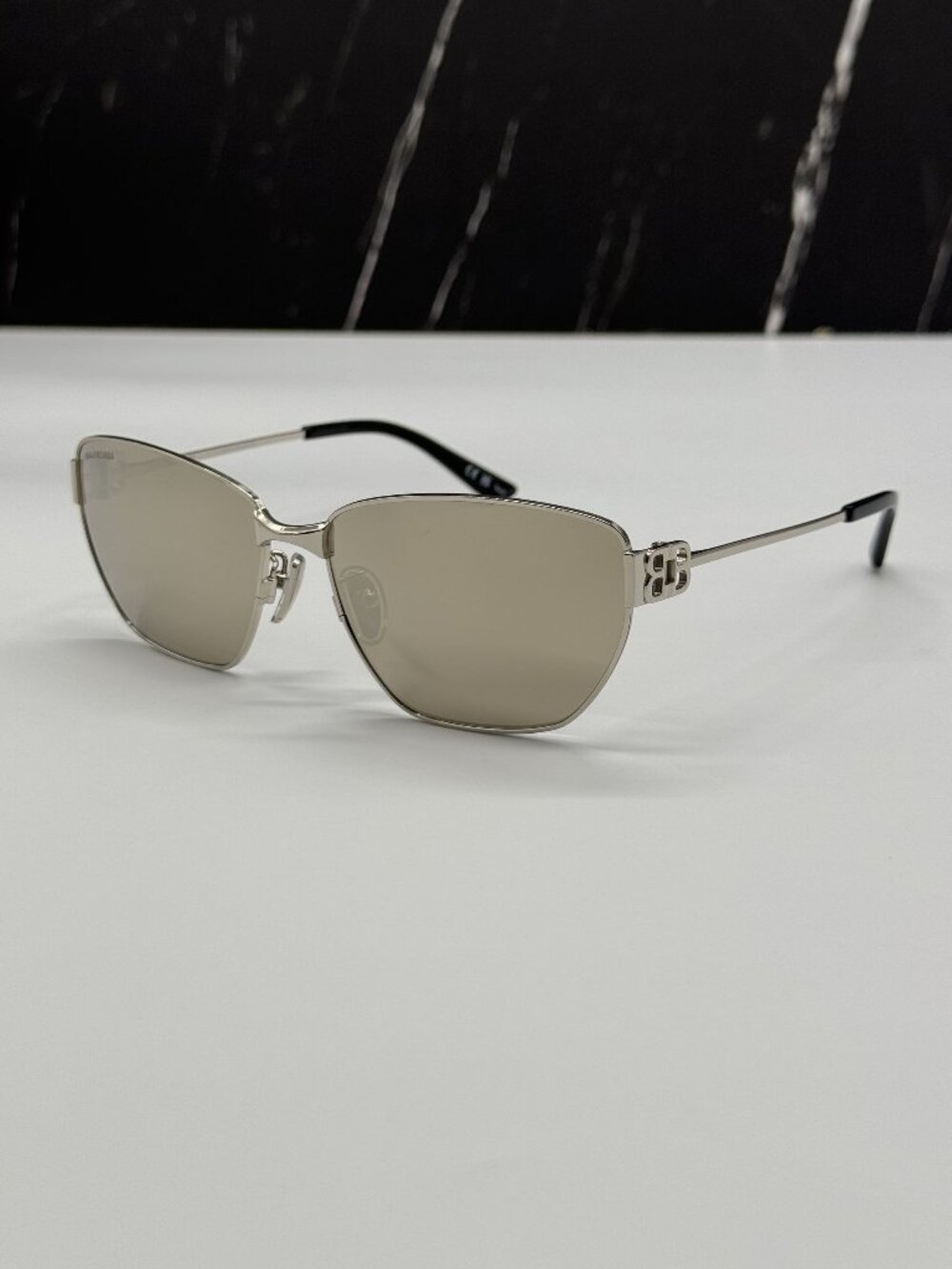 NEW BALENCIAGA BB0337SK 006 SILVER WOMEN SUNGLASSES BALENCIAGA EYEWEAR